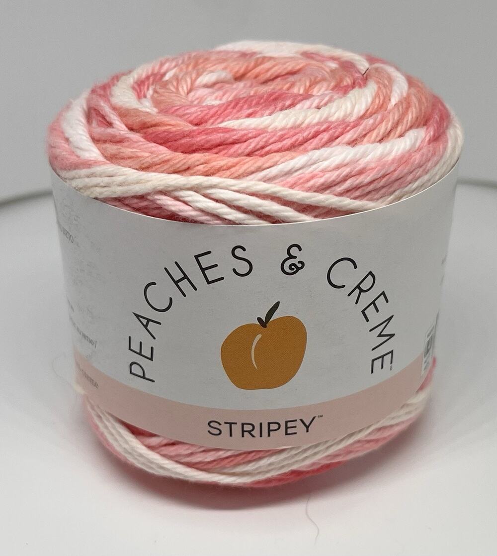 Peaches & Crème Stripey Yarn, Energetic Pink